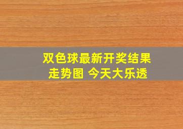 双色球最新开奖结果 走势图 今天大乐透